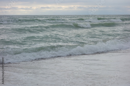 Angry sea waves