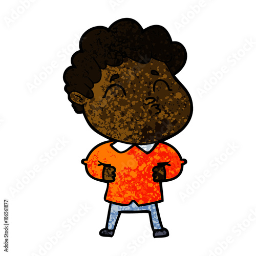 cartoon man pouting