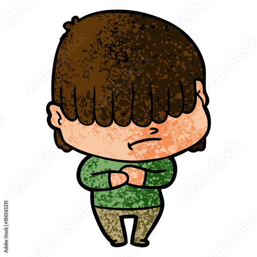 cartoon boy with untidy hair