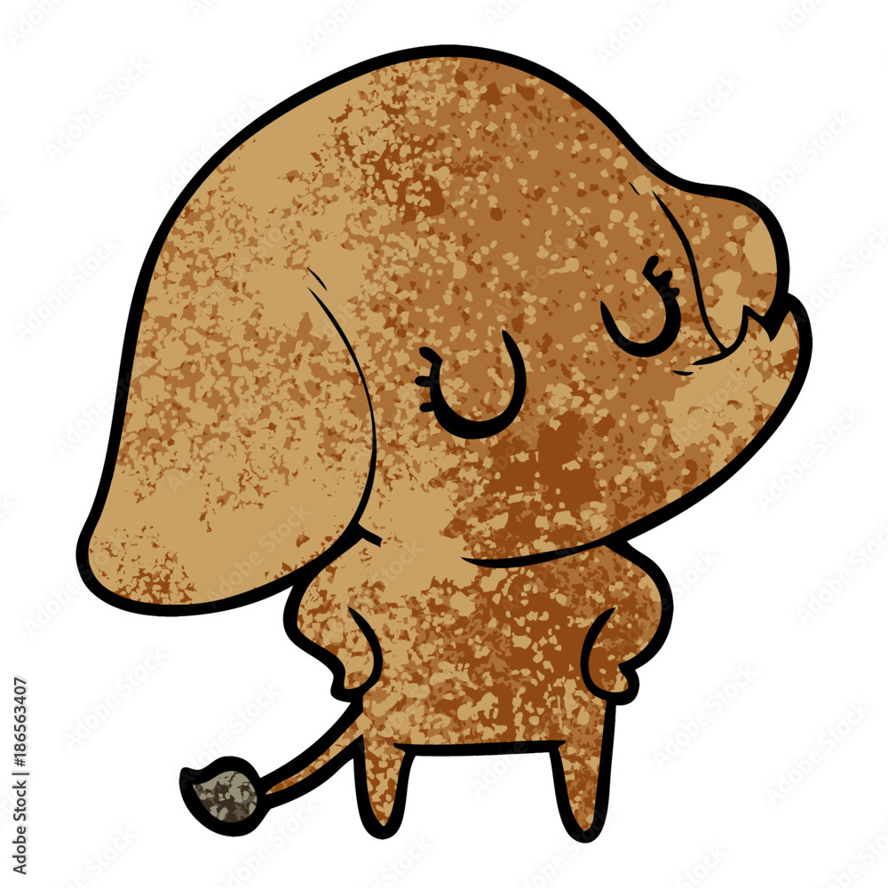 Obraz premium cute cartoon elephant