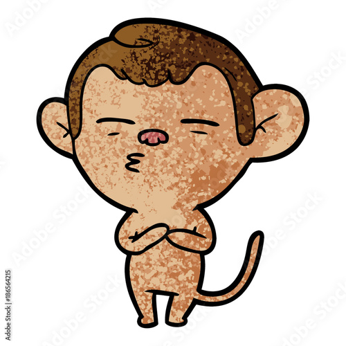cartoon suspicious monkey