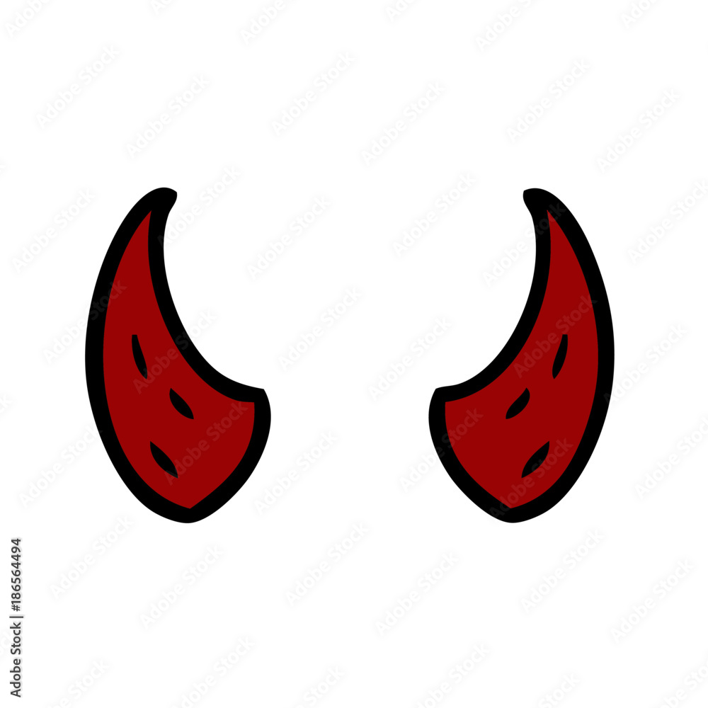cartoon devil horns Stock Vector Adobe Stock