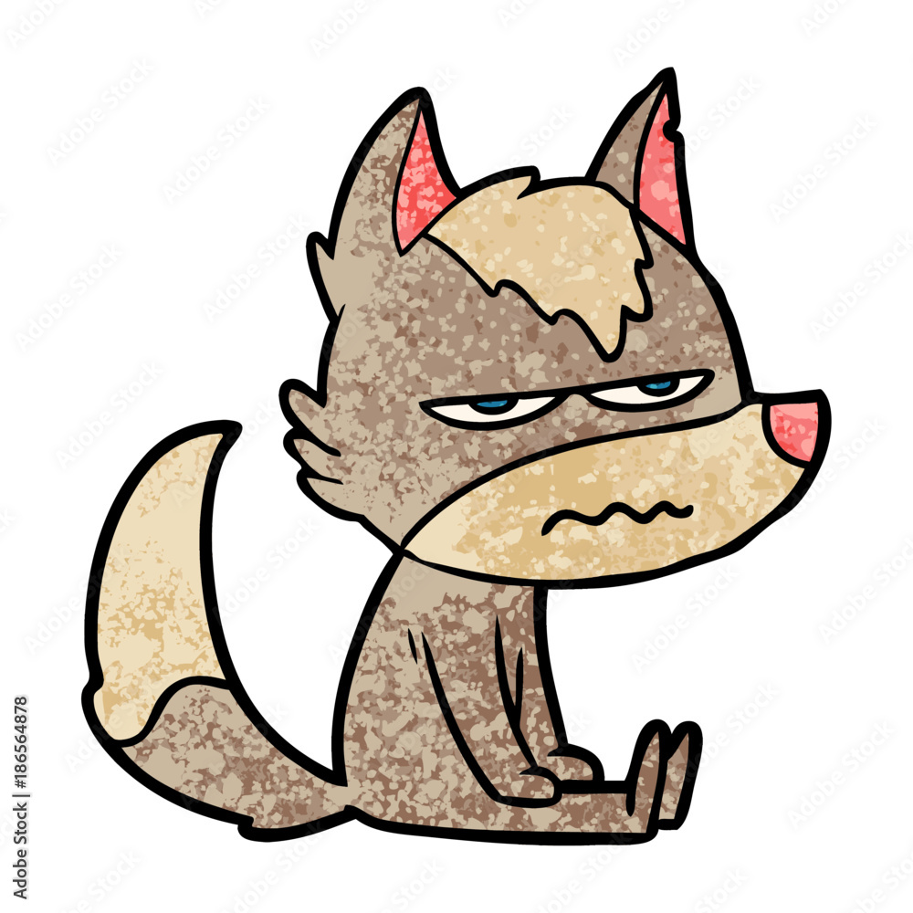 cartoon annoyed wolf cartoon annoyed wolf