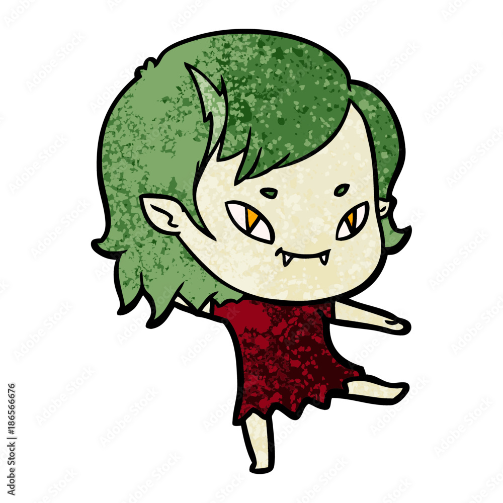 cartoon friendly vampire girl cartoon friendly vampire girl