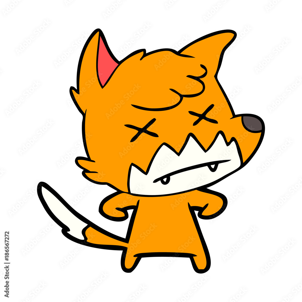 dead fox cartoon character dead fox cartoon character
