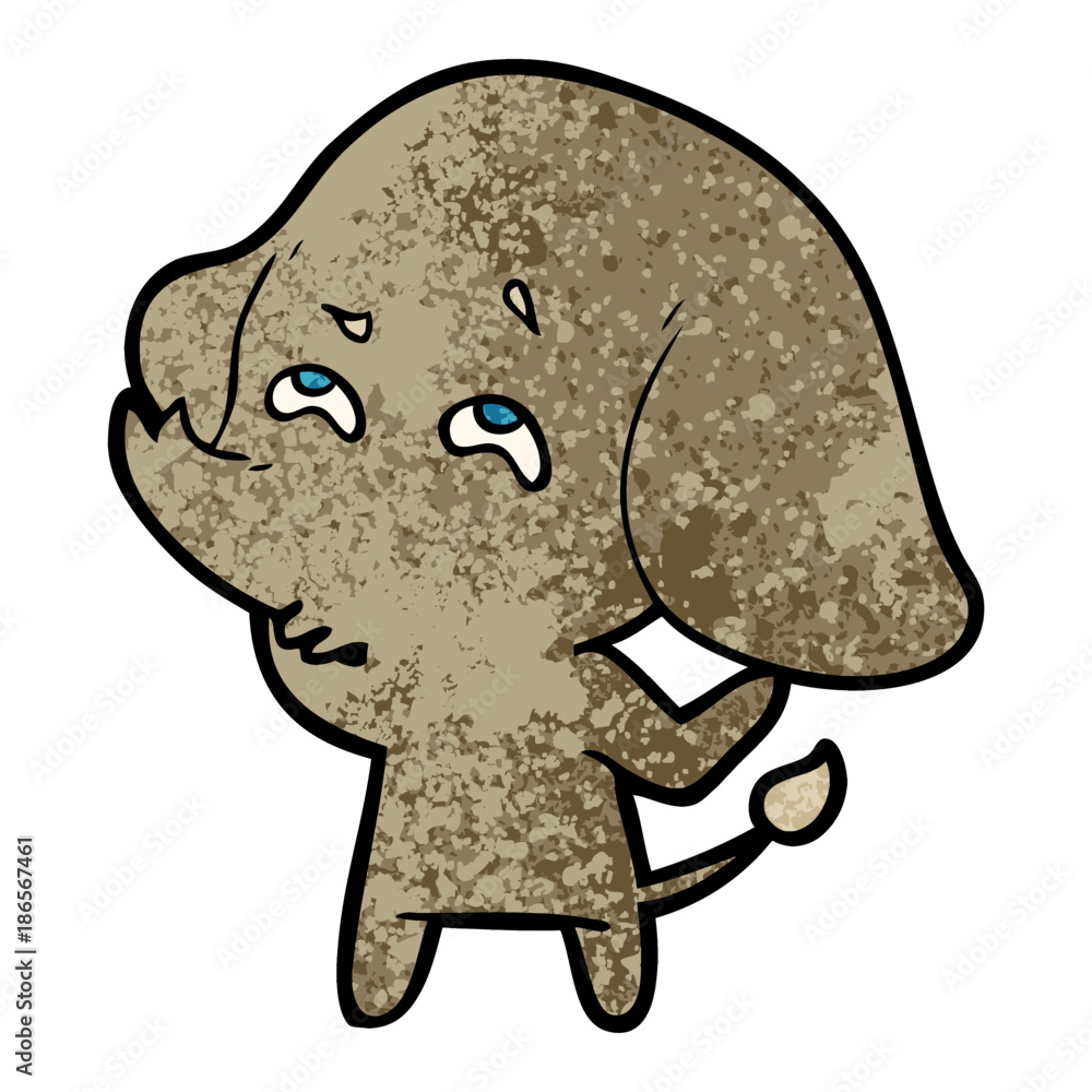 Obraz premium cartoon elephant remembering