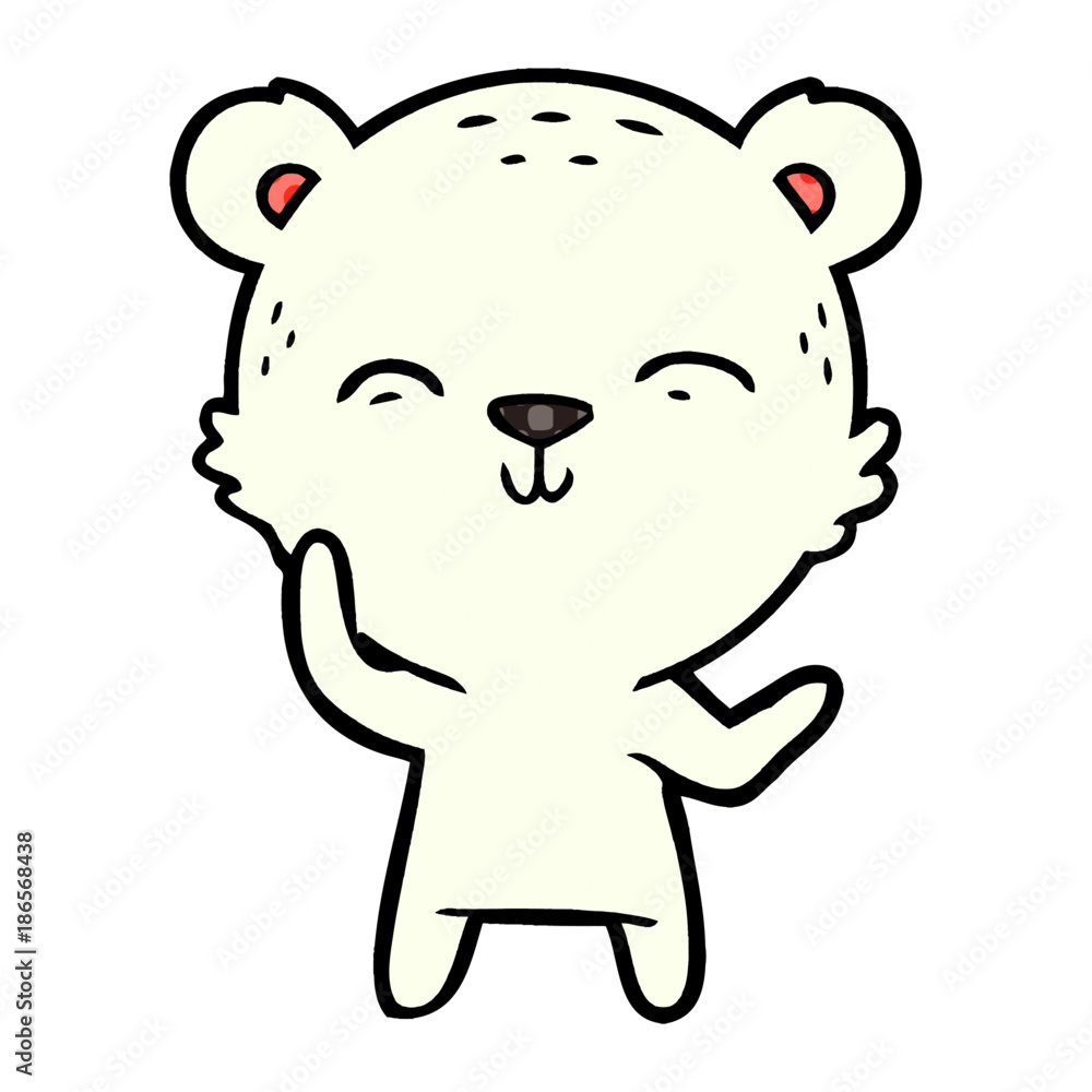 Fototapeta premium happy polar bear cartoon