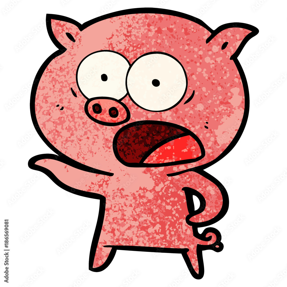 cartoon pig shouting cartoon pig shouting