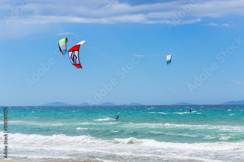 Kite surfer in Sardinia