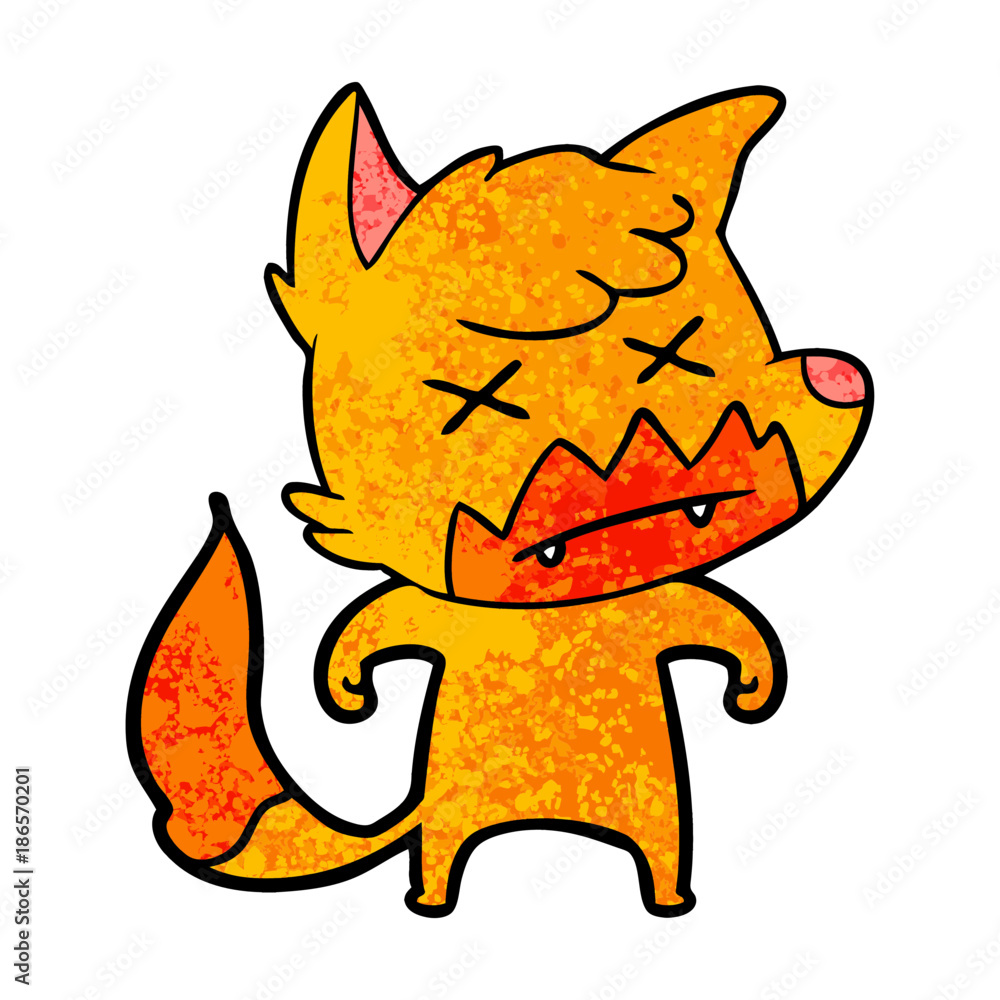 dead fox cartoon character dead fox cartoon character