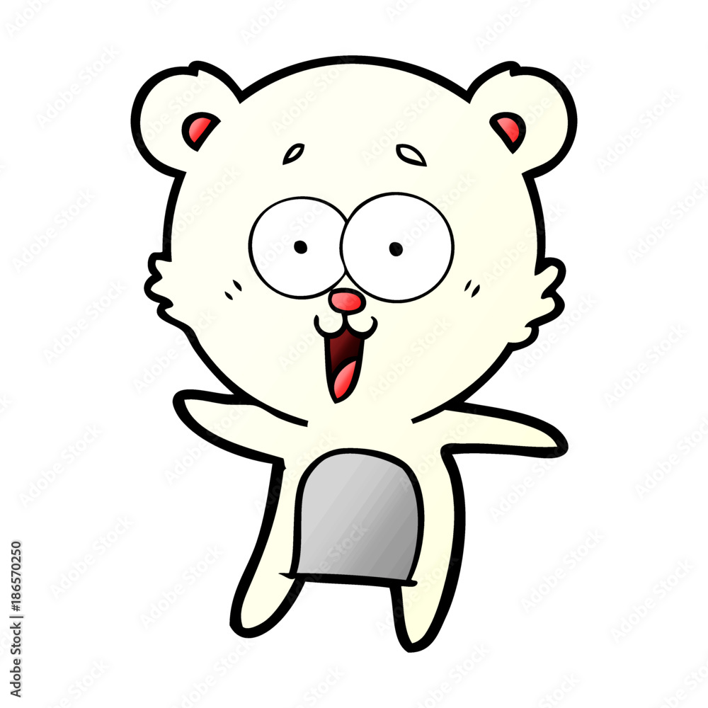 Obraz premium happy polar bear cartoon