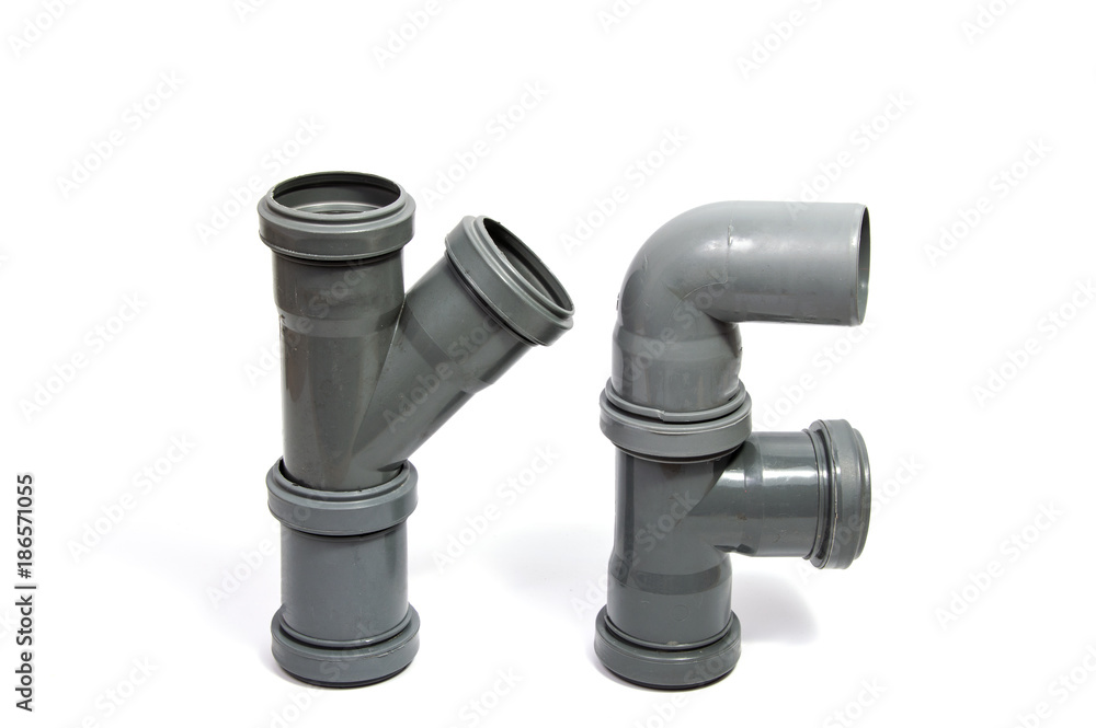 plastic plumbing pipe isolated on white background plastic plumbing pipe isolated on white background