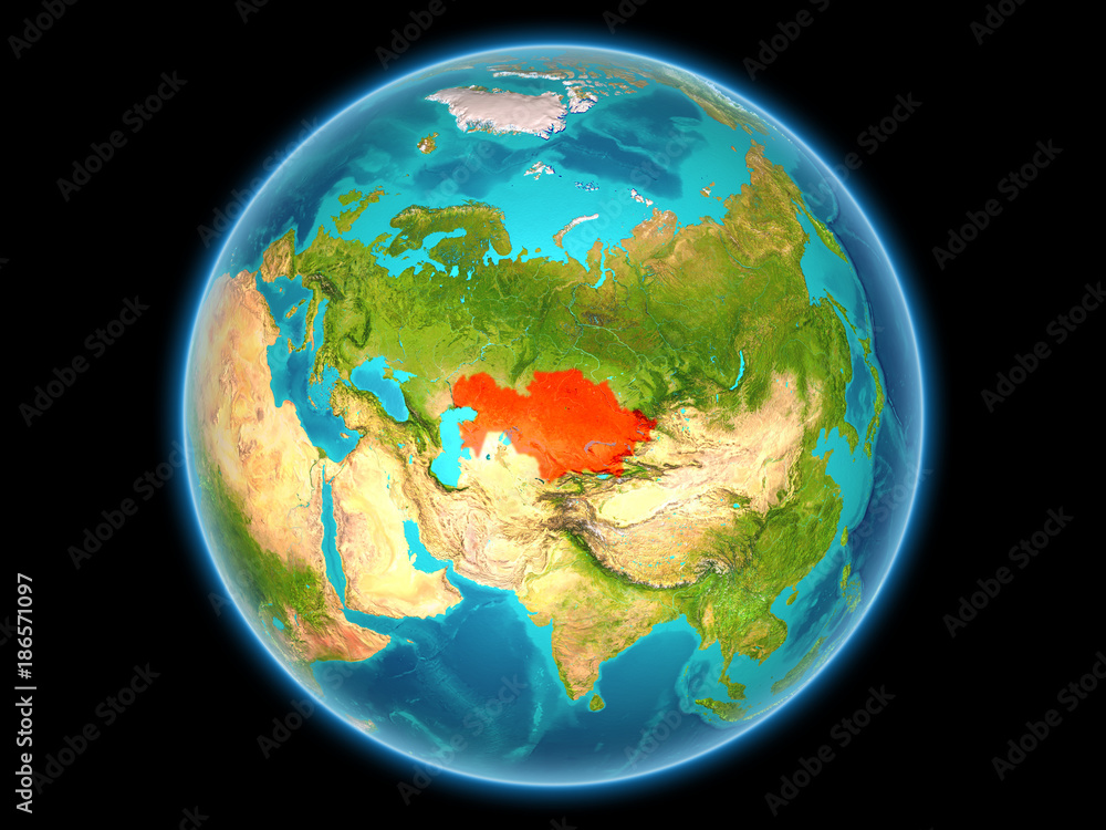 Kazakhstan on planet Earth Kazakhstan on planet Earth