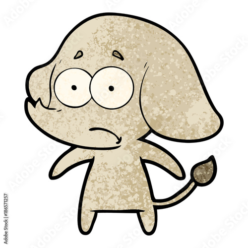 cartoon unsure elephant