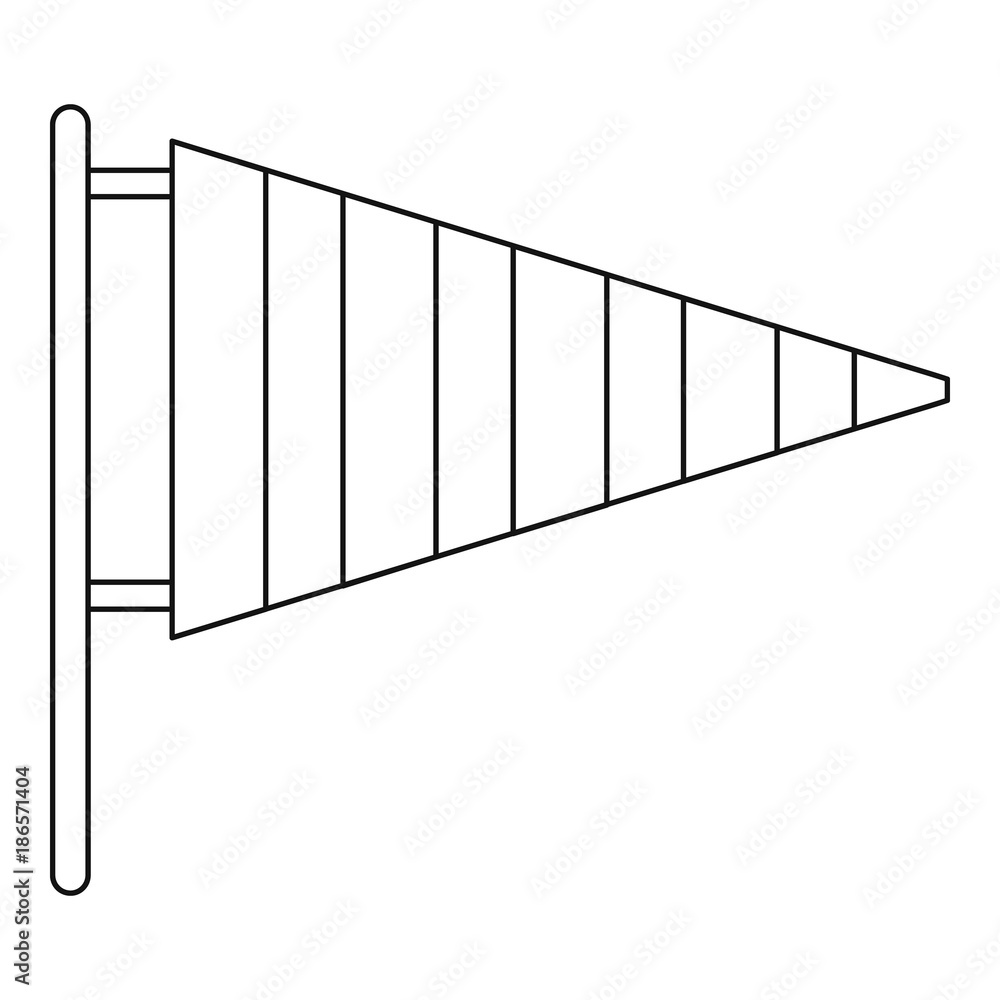 Wind pointing icon. Outline illustration of wind pointing vector icon for web Wind pointing icon. Outline illustration of wind pointing vector icon for web