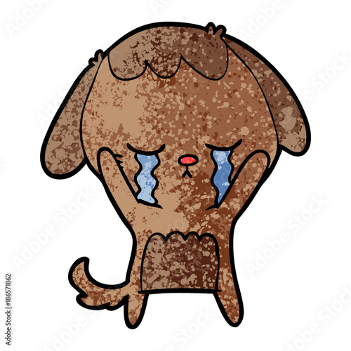 cartoon dog crying