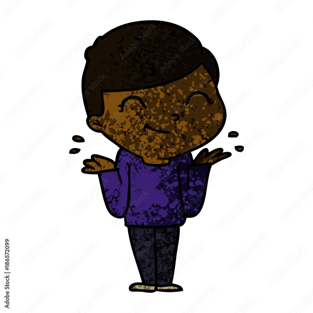 Obraz premium cartoon boy smiling