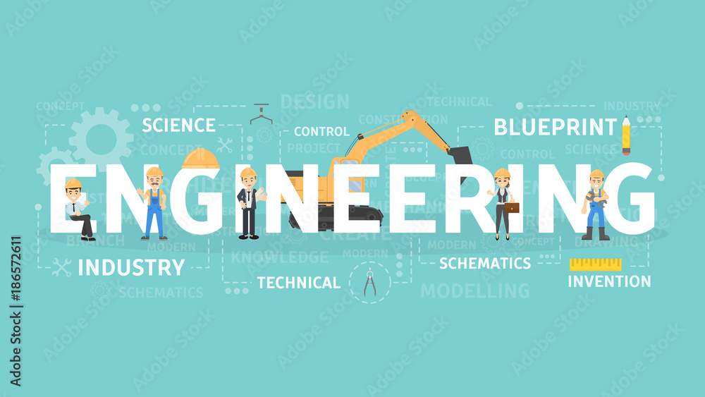 Engineering concept illustration. Engineering concept illustration.