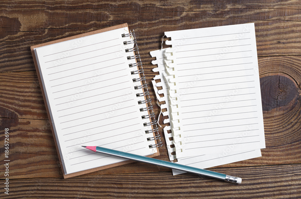 Notepad with a pencil Notepad with a pencil