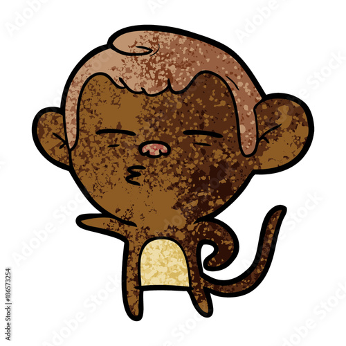 cartoon suspicious monkey