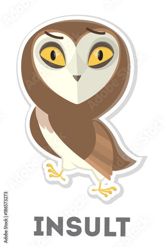 Isolated insulted owl.