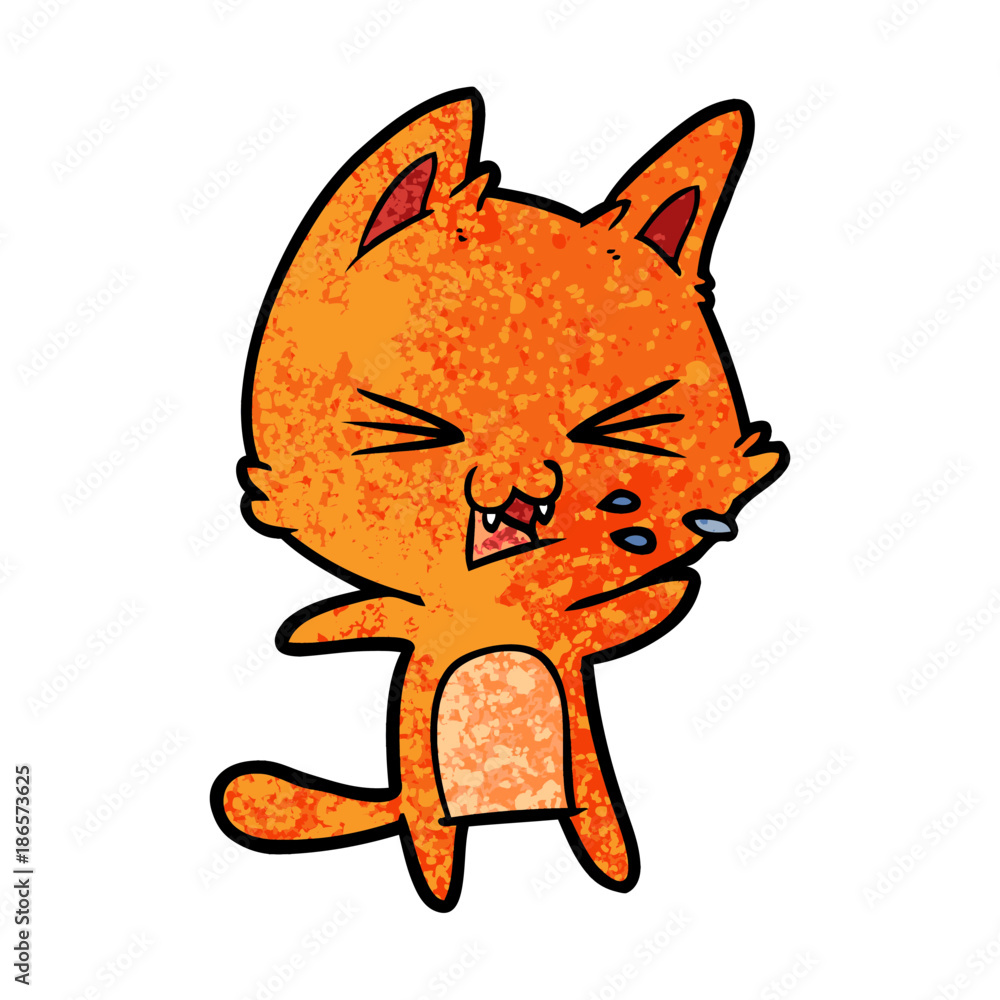 cartoon cat hissing cartoon cat hissing
