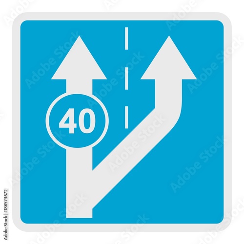 Forty on arrow icon. Flat illustration of forty on arrow vector icon for web.