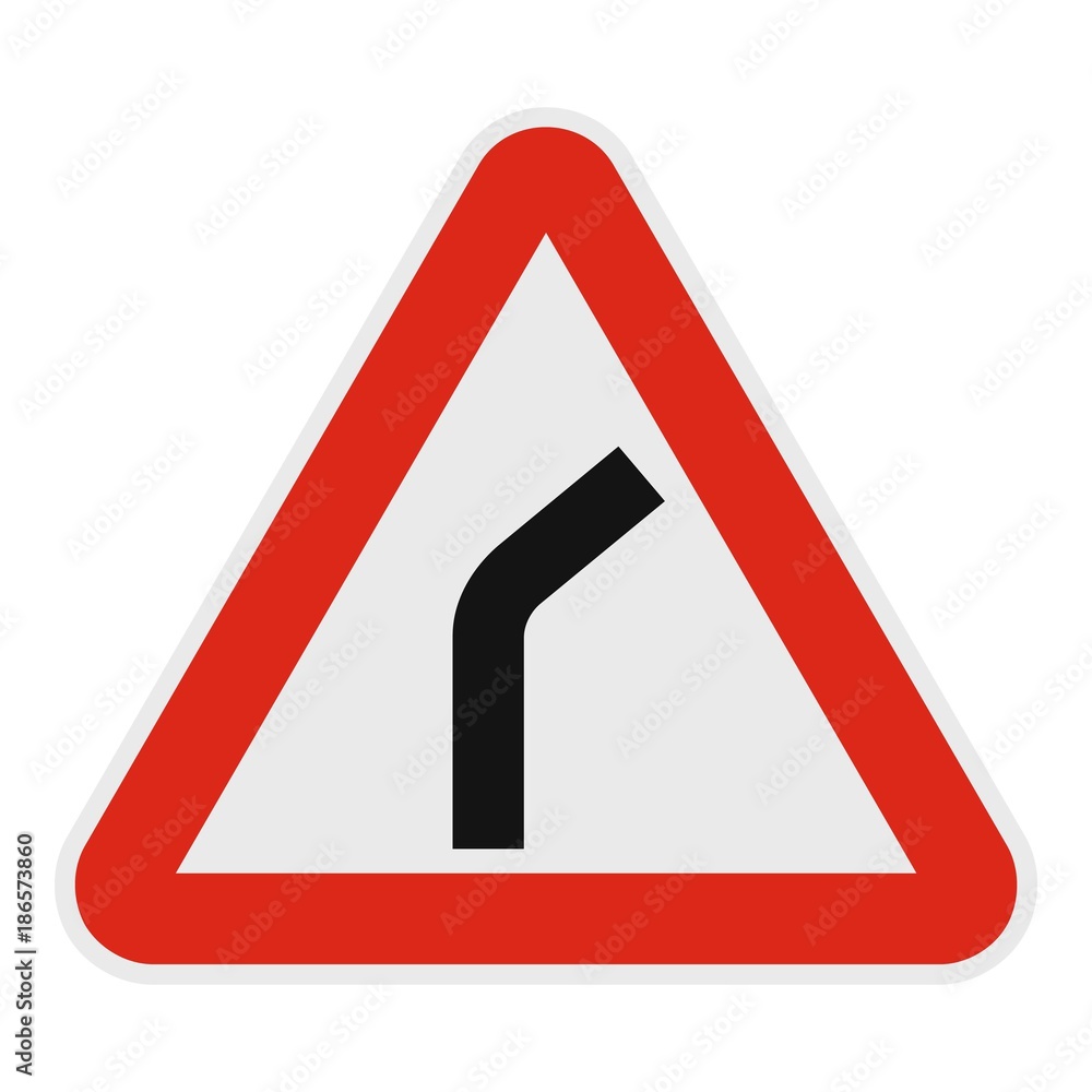 Left turn icon. Flat illustration of left turn vector icon for web. Left turn icon. Flat illustration of left turn vector icon for web.