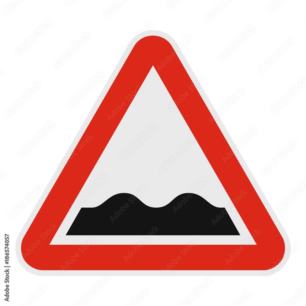 Rough road icon. Flat illustration of rough road vector icon for web. Rough road icon. Flat illustration of rough road vector icon for web.