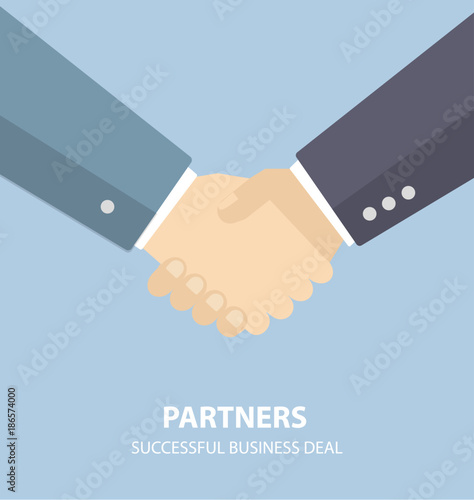 Business partners handshake