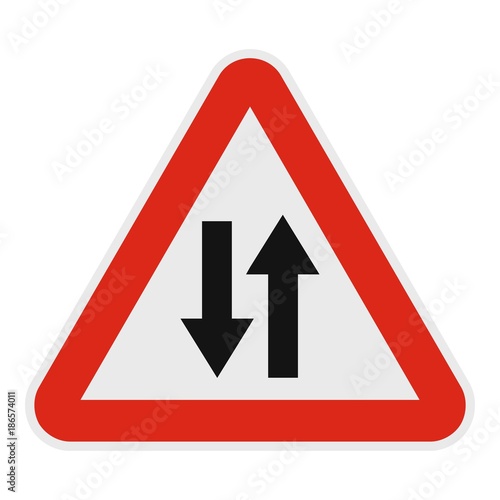 Double sided traffic icon. Flat illustration of double sided traffic vector icon for web. Free Download Double sided traffic icon. Flat illustration of double sided traffic vector icon for web. - GFXLoad
