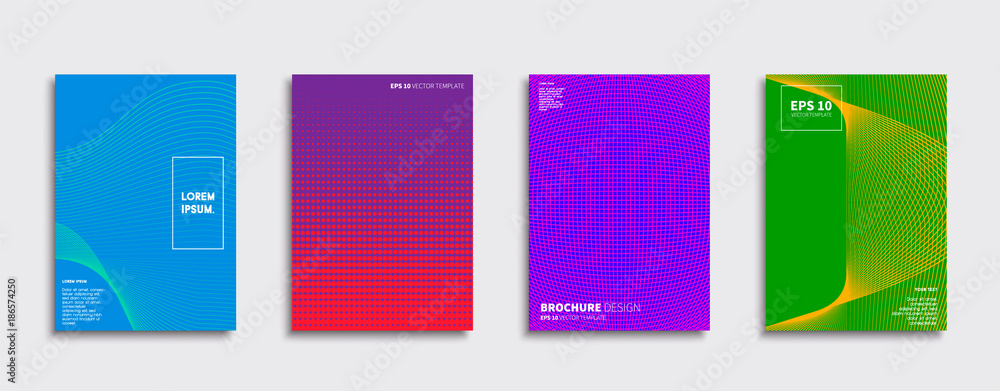 Fototapeta premium Minimal Vector cover designs. Future Poster template.