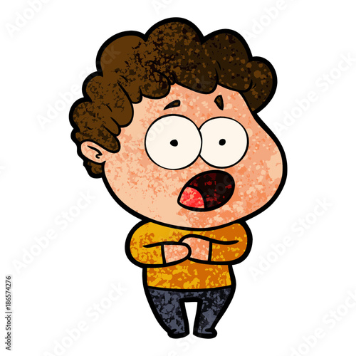 cartoon shocked man