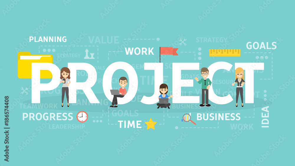 Project concept illustration. Project concept illustration.