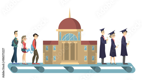 Learning conveyor illustration.