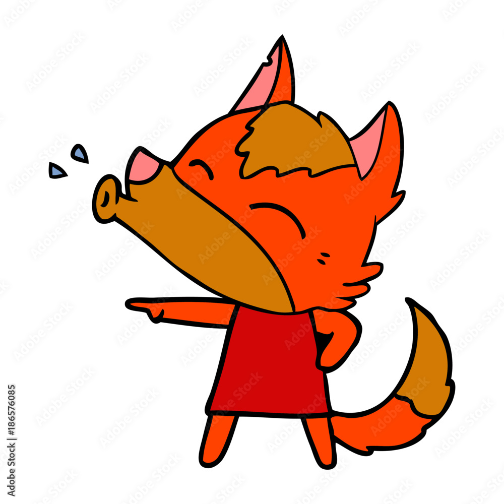Obraz fox cartoon character