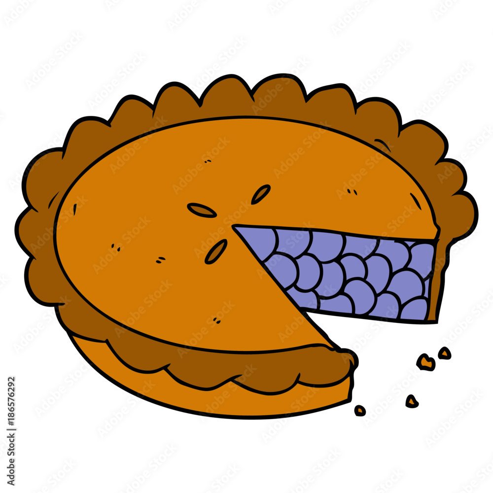 blueberry pie cartoon Stock Vector | Adobe Stock