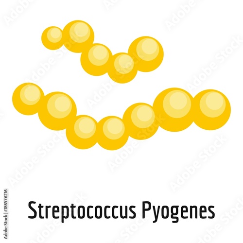 Streptococcus pyogenes icon. Cartoon illustration of streptococcus pyogenes vector icon for web.
