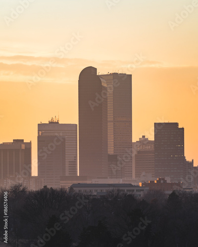 Denver Skyline Orange Sunset