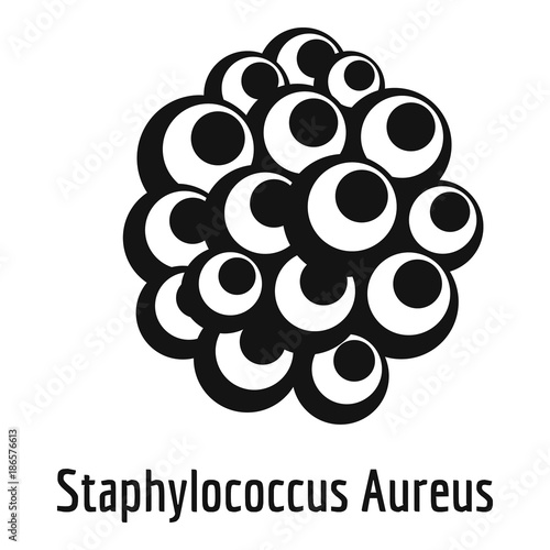 Staphylococcus aureus icon. Simple illustration of staphylococcus aureus vector icon for web.