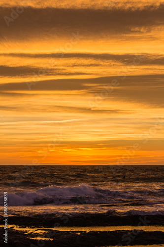 sunset above the Mediterranean Sea