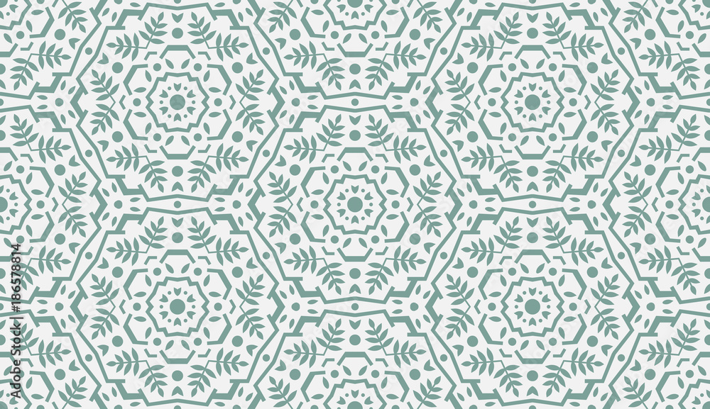 Abstract Oriental Pattern. Modern Shape. Endless Vector.