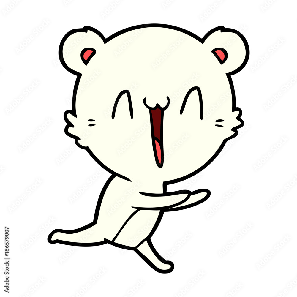 happy polar bear cartoon happy polar bear cartoon