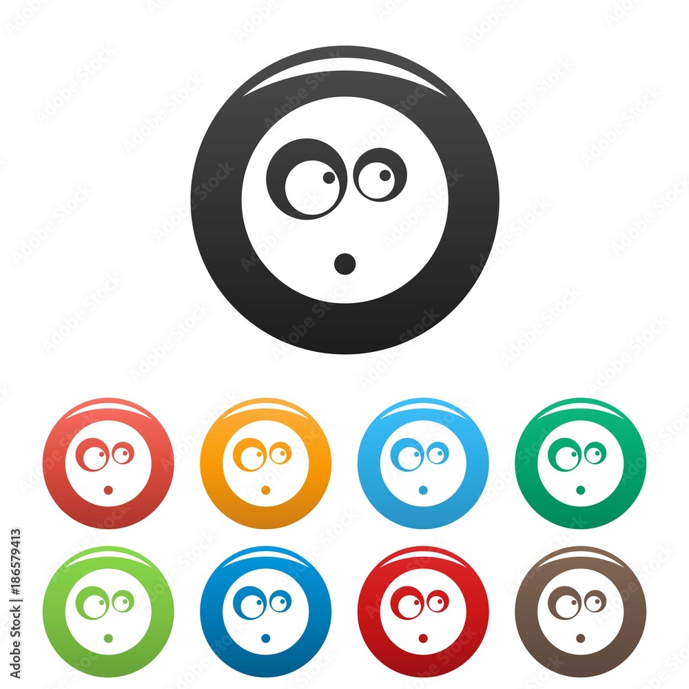 Surprised smile icon. Vector simple illustration of surprised smile icon isolated on white background Surprised smile icon. Vector simple illustration of surprised smile icon isolated on white background