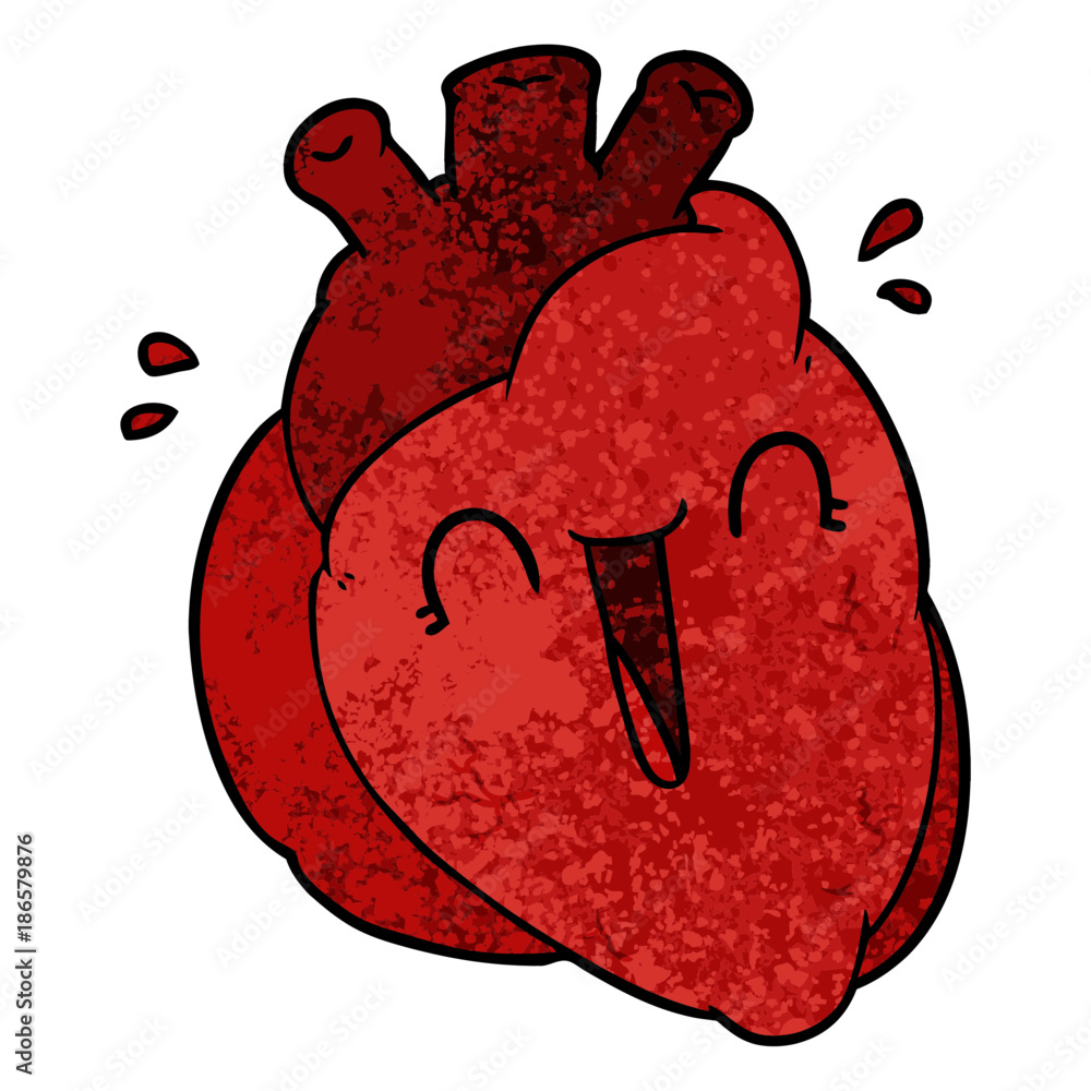 cartoon heart laughing