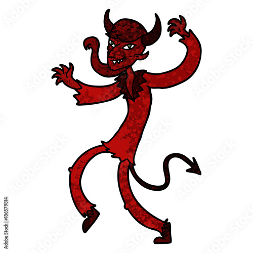 cartoon dancing devil
