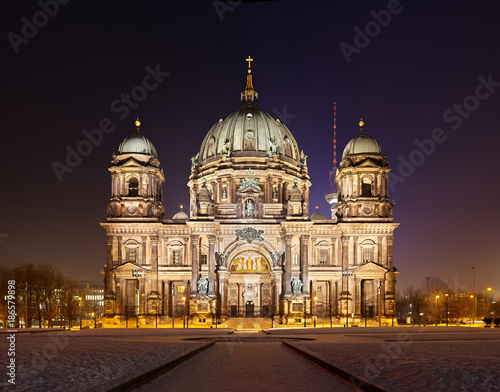 Berlin Cathedral At Night Panorama © IndustryAndTravel