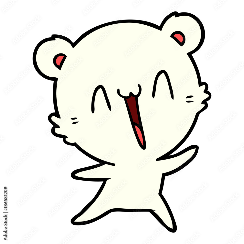 happy polar bear cartoon happy polar bear cartoon