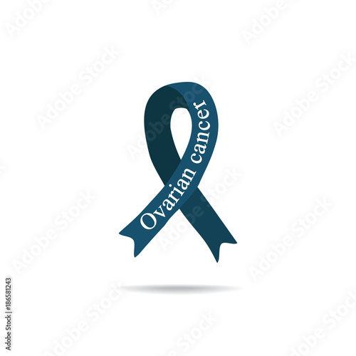 Cancer Ribbon. Ovarian cancer. International Day of cancer. World Cancer Day. Vector illustration on isolated background