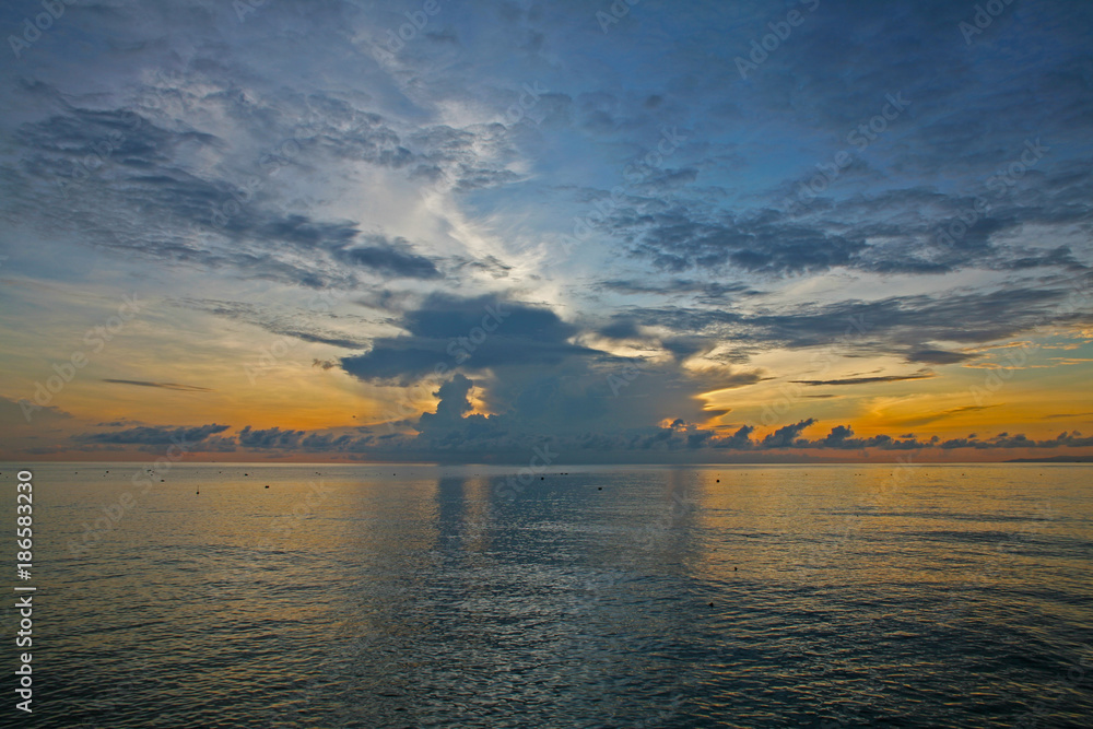 Sunrise near the small barangay Tan-awan near Oslob, in the Philippines Sunrise near the small barangay Tan-awan near Oslob, in the Philippines